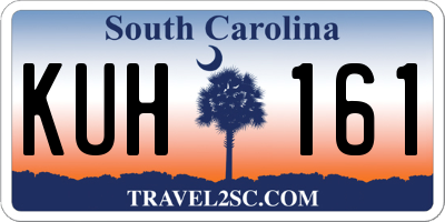 SC license plate KUH161