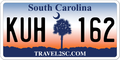 SC license plate KUH162