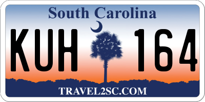 SC license plate KUH164