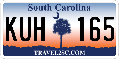 SC license plate KUH165