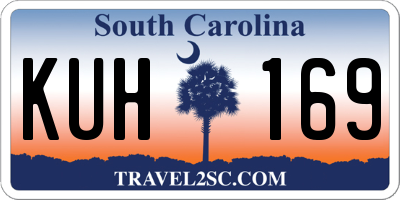 SC license plate KUH169