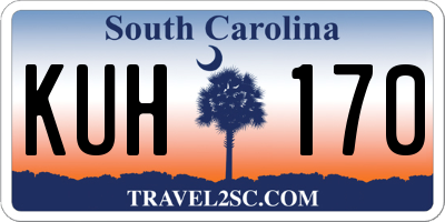 SC license plate KUH170