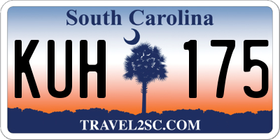SC license plate KUH175