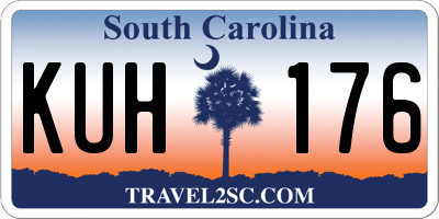 SC license plate KUH176