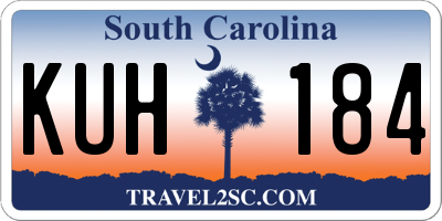 SC license plate KUH184