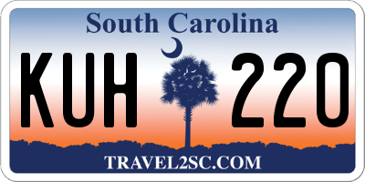 SC license plate KUH220