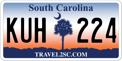 SC license plate KUH224