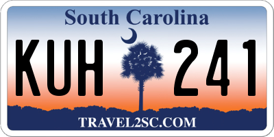 SC license plate KUH241
