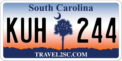 SC license plate KUH244