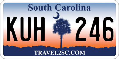 SC license plate KUH246