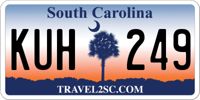 SC license plate KUH249