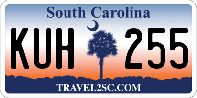 SC license plate KUH255