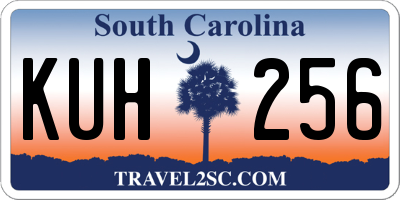 SC license plate KUH256