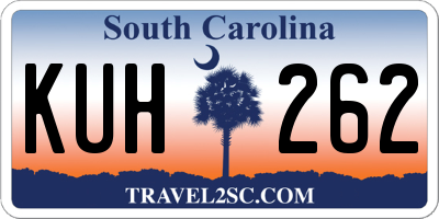 SC license plate KUH262