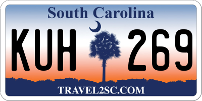 SC license plate KUH269