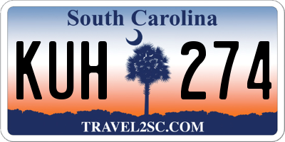SC license plate KUH274