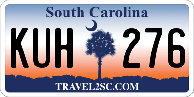 SC license plate KUH276