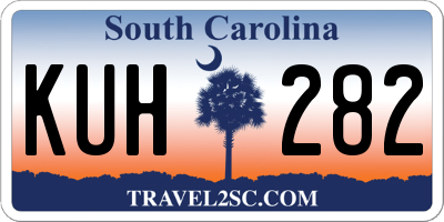 SC license plate KUH282