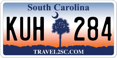 SC license plate KUH284