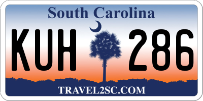 SC license plate KUH286