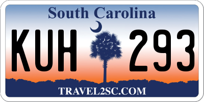 SC license plate KUH293