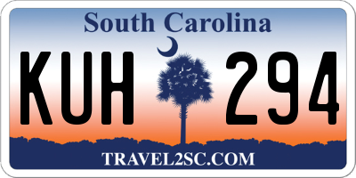 SC license plate KUH294