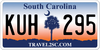 SC license plate KUH295