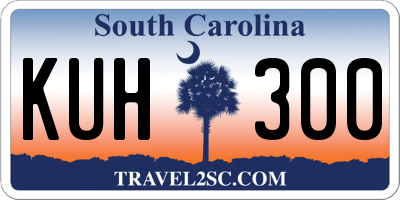 SC license plate KUH300