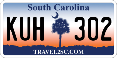 SC license plate KUH302