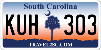 SC license plate KUH303