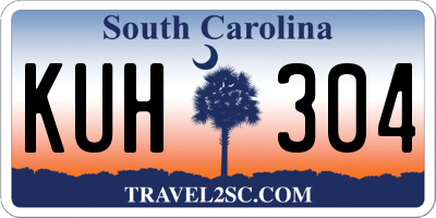 SC license plate KUH304