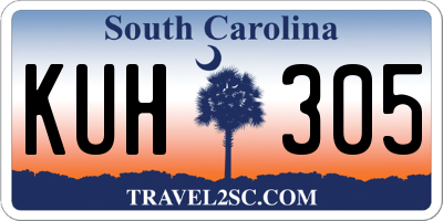 SC license plate KUH305