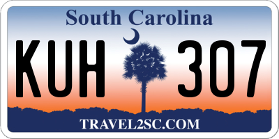 SC license plate KUH307
