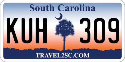 SC license plate KUH309