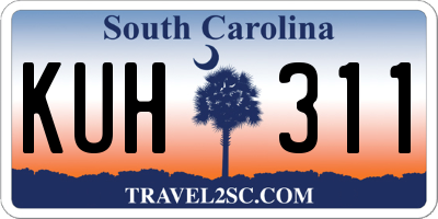 SC license plate KUH311