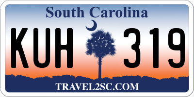 SC license plate KUH319