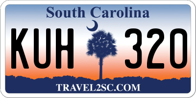SC license plate KUH320