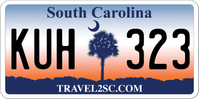 SC license plate KUH323