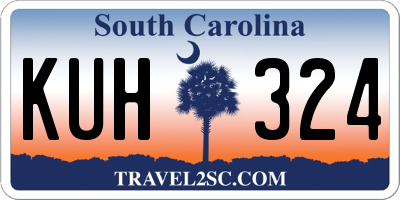 SC license plate KUH324