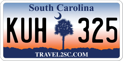 SC license plate KUH325
