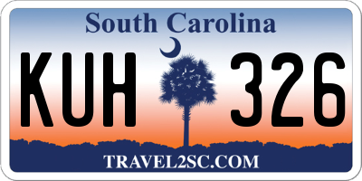 SC license plate KUH326