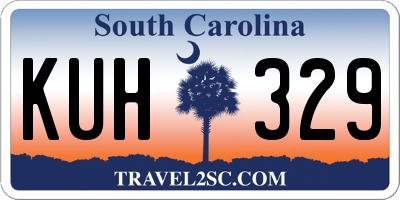 SC license plate KUH329