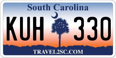 SC license plate KUH330