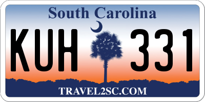 SC license plate KUH331