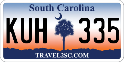 SC license plate KUH335