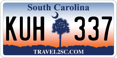 SC license plate KUH337