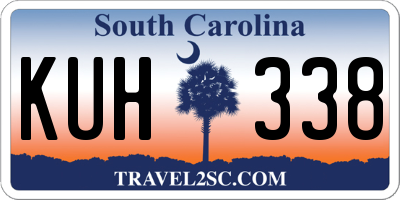 SC license plate KUH338