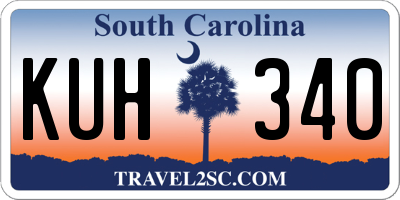 SC license plate KUH340