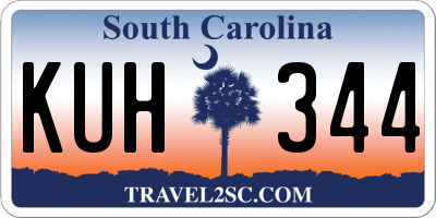 SC license plate KUH344