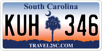 SC license plate KUH346